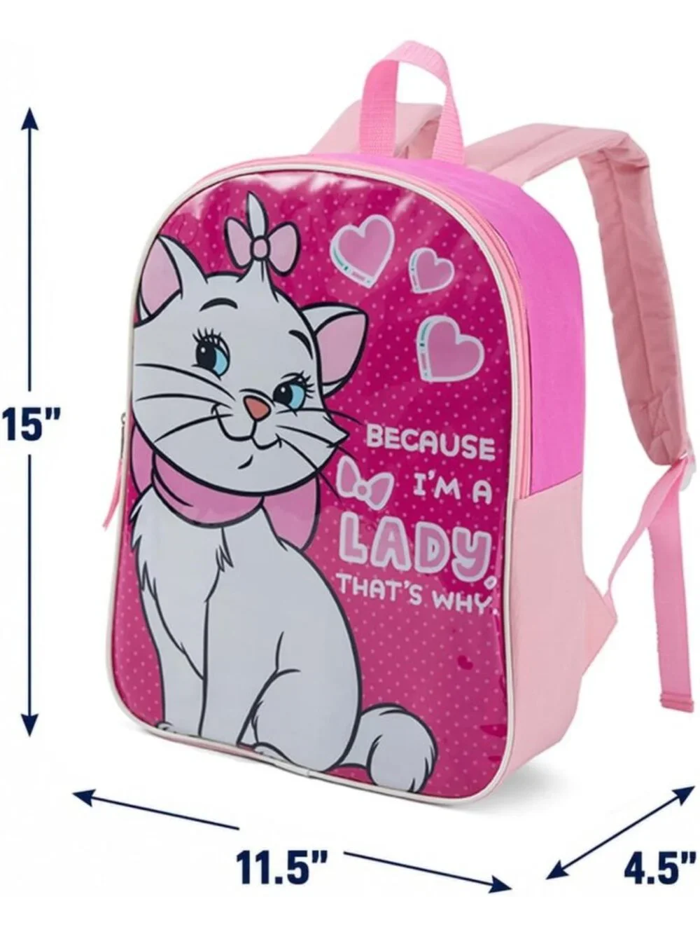 Charming Kids Backpack - Disney-Inspired Aristocats Design for Girls